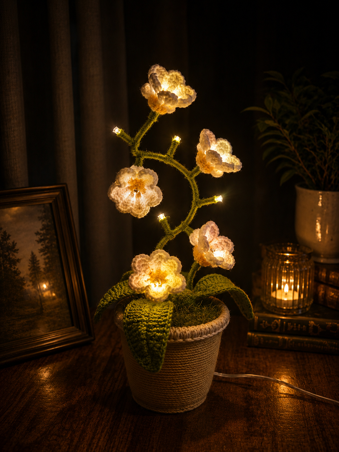 Crochet Plant Lamp